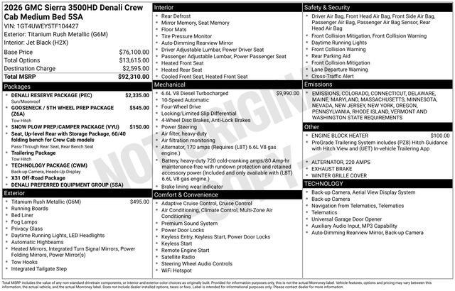 New 2026 GMC Sierra 3500 Denali w/ Denali Reserve Package image 9