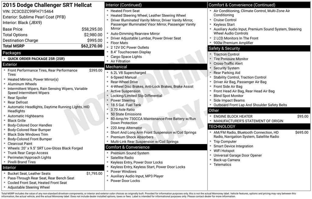 Used 2015 Dodge Challenger SRT Hellcat image 31