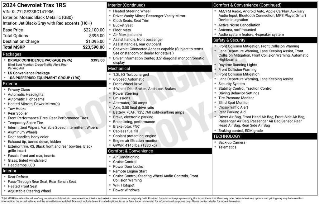 Used 2024 Chevrolet Trax RS w/ Driver Confidence Package image 4