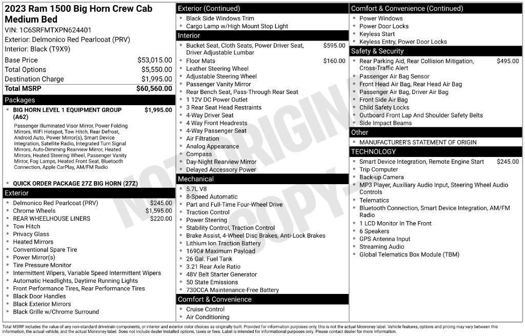 Used 2023 RAM 1500 Big Horn AWD/4WD image 5