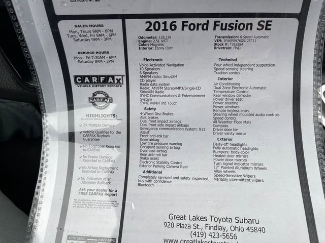 Used 2016 Ford Fusion SE FWD image 27