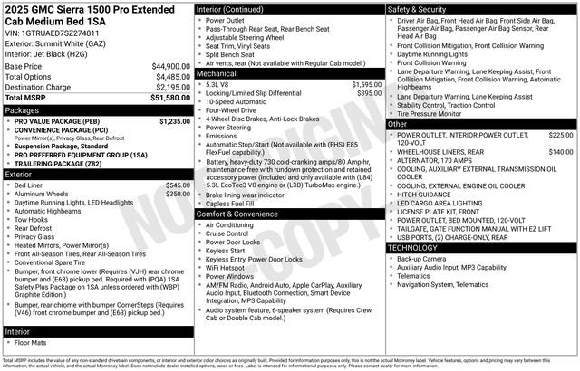 Used 2025 GMC Sierra 1500 Pro w/ Pro Value Package image 13