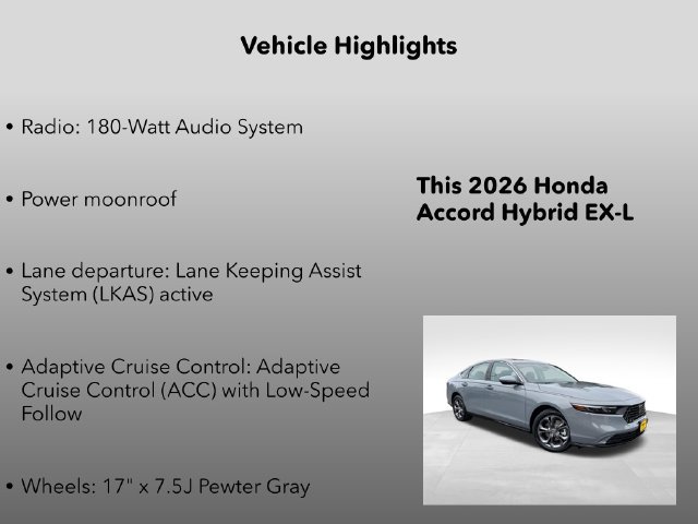 New 2026 Honda Accord EX-L image 5