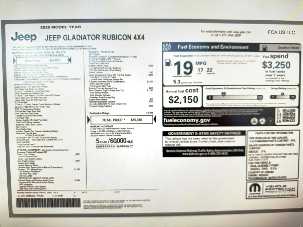 Used 2020 Jeep Gladiator Rubicon image 14