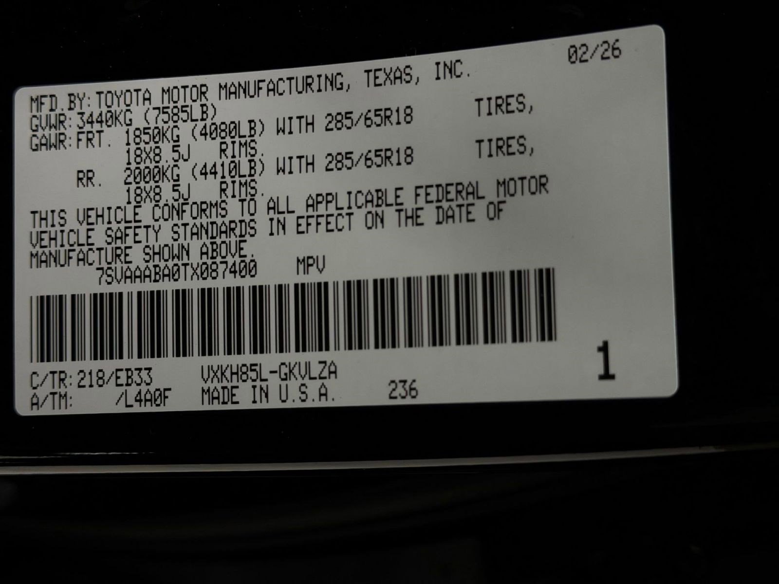 New 2026 Toyota Sequoia TRD Pro image 20