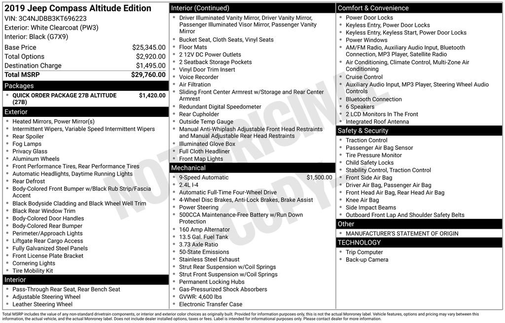 Used 2019 Jeep Compass Altitude image 6
