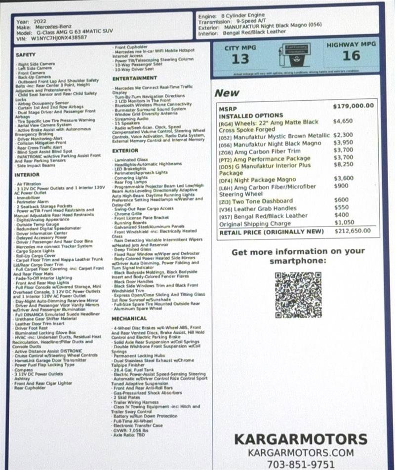 Used 2022 Mercedes-Benz G 63 AMG 4MATIC image 2