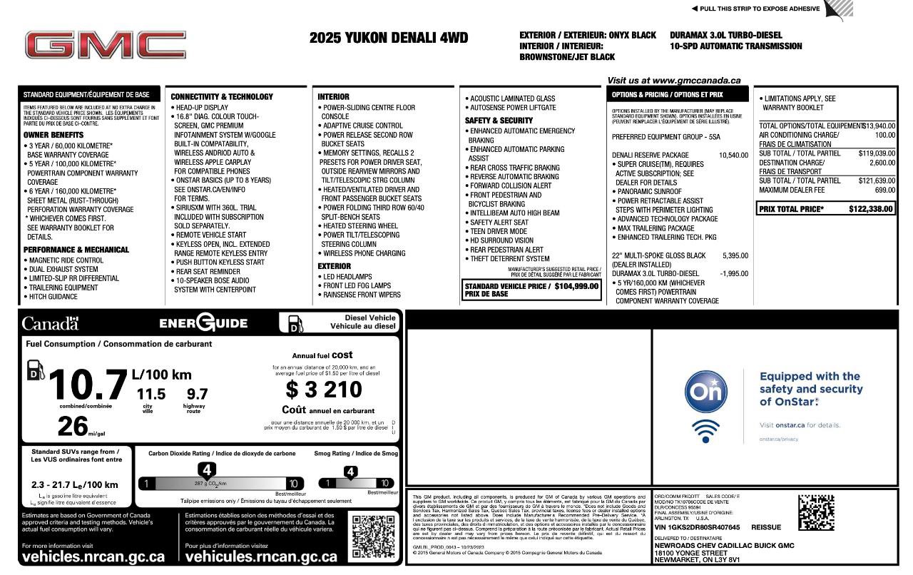Used 2025 GMC Yukon Denali w/ Denali Reserve Package AWD/4WD image 9