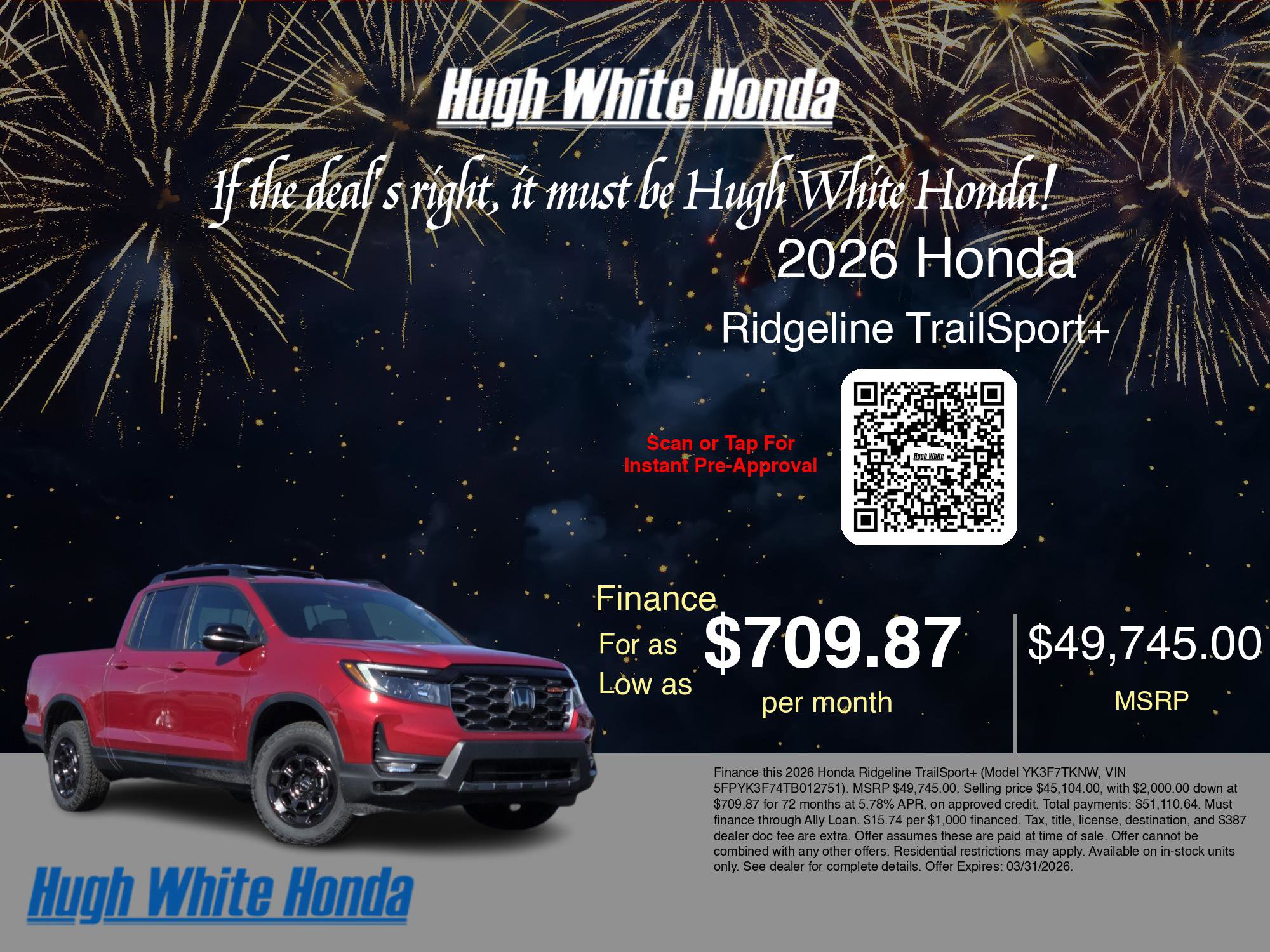 New 2026 Honda Ridgeline TrailSport+ image 7