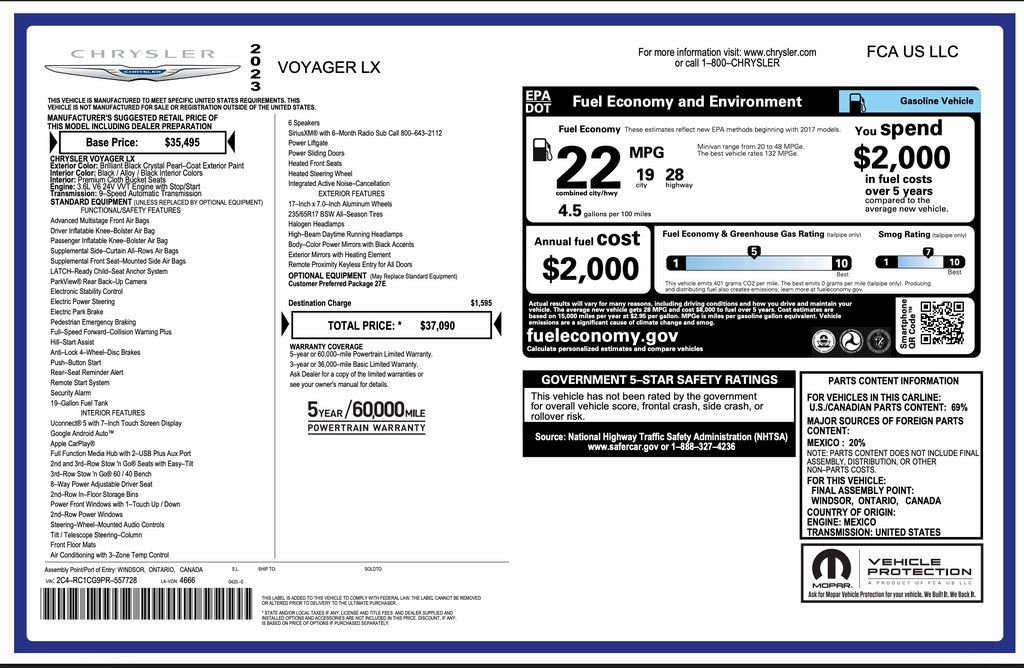 Used 2023 Chrysler Voyager LX video 2