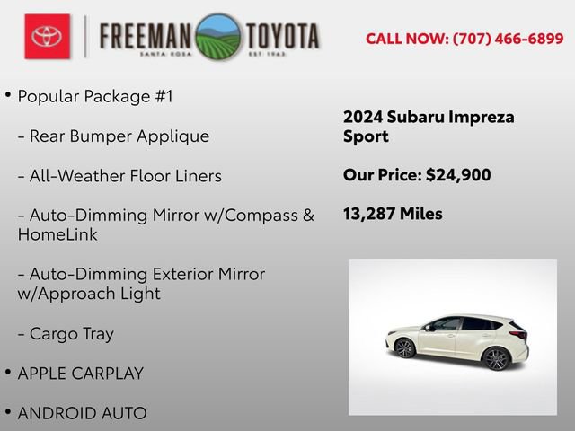 Used 2024 Subaru Impreza 2.0i Sport w/ Popular Package #1 image 5