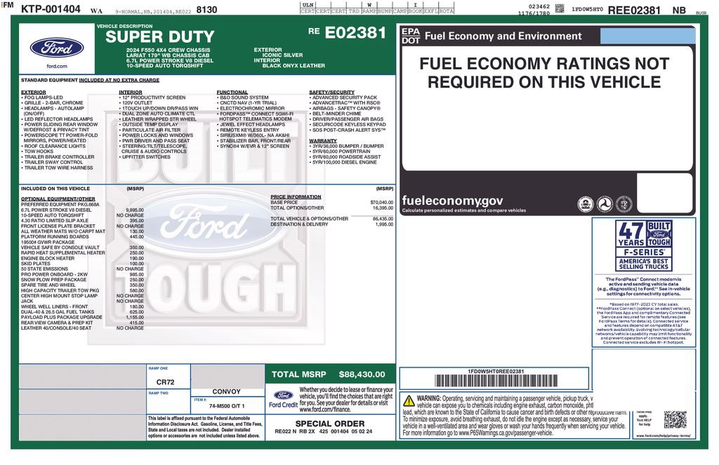 New 2024 Ford F550 4x4 Crew Cab Super Duty image 33