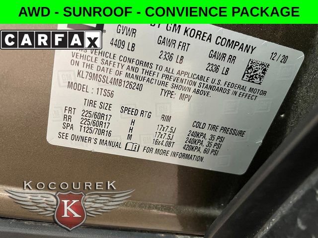 Used 2021 Chevrolet TrailBlazer ACTIV w/ Sun and Liftgate Package image 27