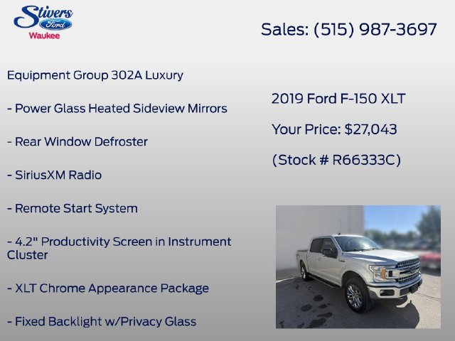 Used 2019 Ford F150 XLT w/ Equipment Group 302A Luxury AWD/4WD image 8