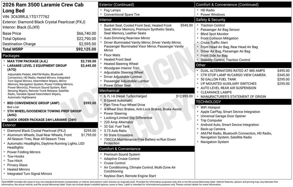Used 2026 RAM 3500 Laramie w/ Max Tow Package image 9