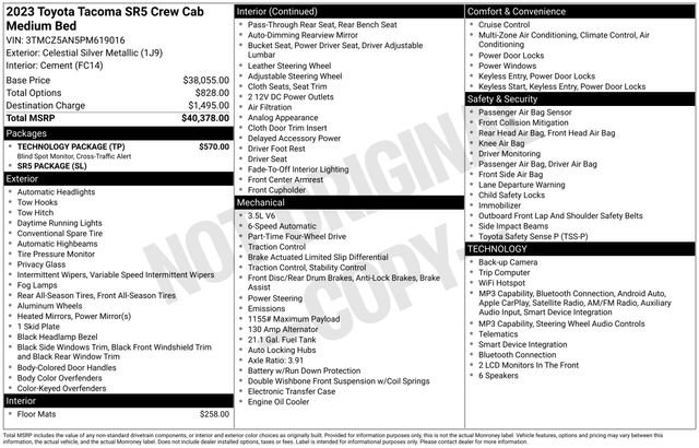 Certified 2023 Toyota Tacoma SR5 w/ Technology Package AWD/4WD image 35