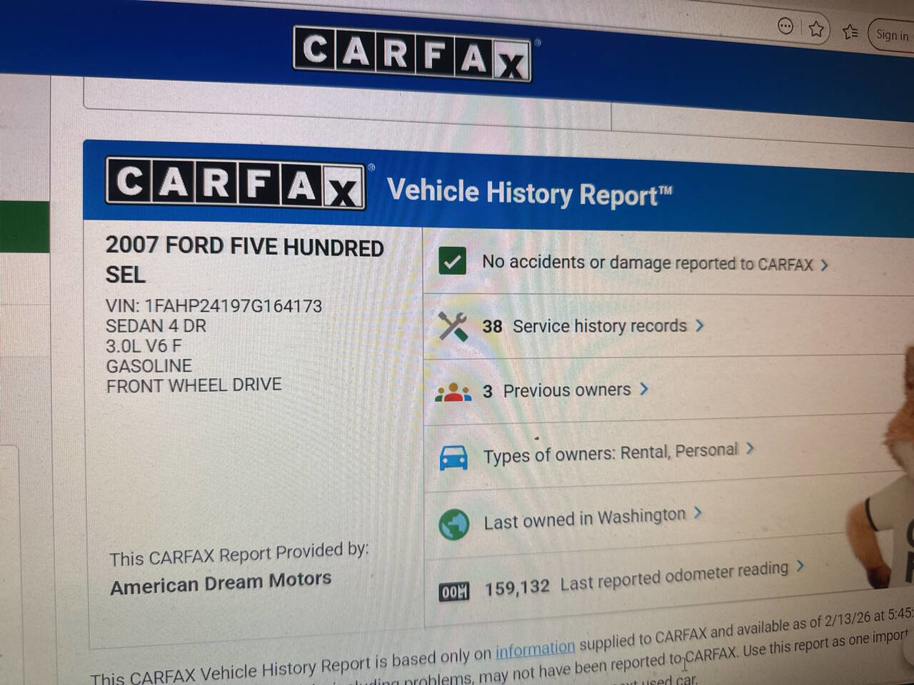 Used 2007 Ford Five Hundred SEL image 8