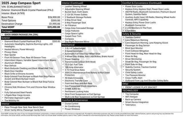 Used 2025 Jeep Compass Sport AWD/4WD image 30