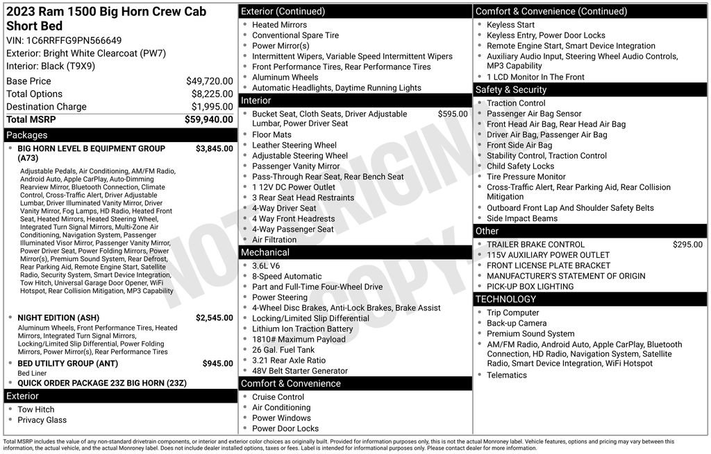 Used 2023 RAM 1500 Big Horn AWD/4WD image 6
