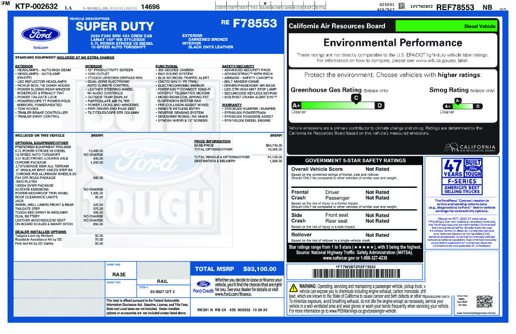 Certified 2024 Ford F250 Lariat w/ Chrome Package AWD/4WD image 5