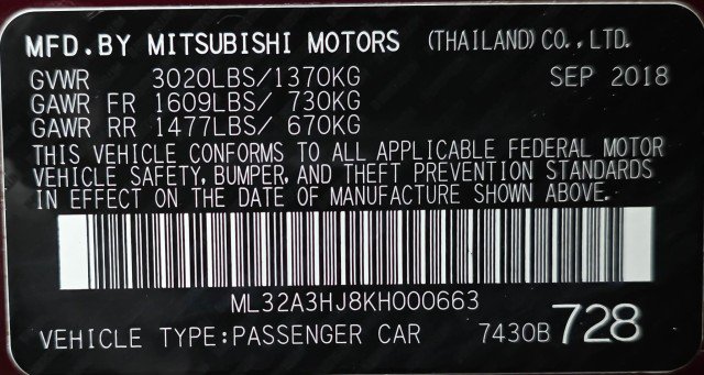 Used 2019 Mitsubishi Mirage ES FWD image 37