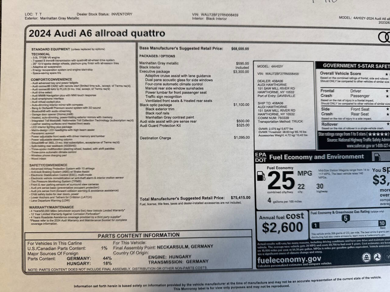 Used 2024 Audi A6 Premium Plus w/ Executive Package image 42