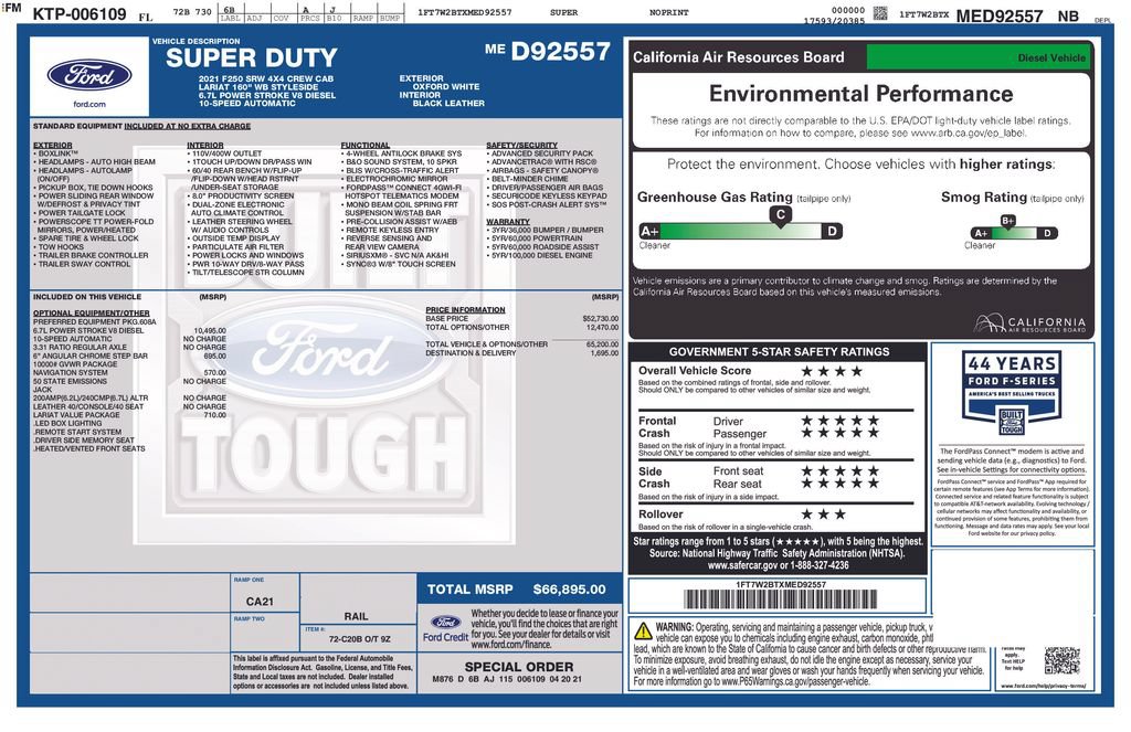 Used 2021 Ford F250 Lariat w/ Lariat Value Package AWD/4WD image 54