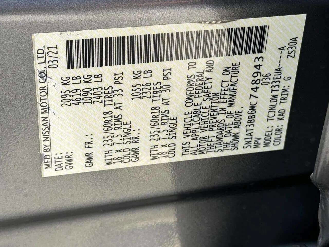 Used 2021 Nissan Rogue SV AWD/4WD image 43