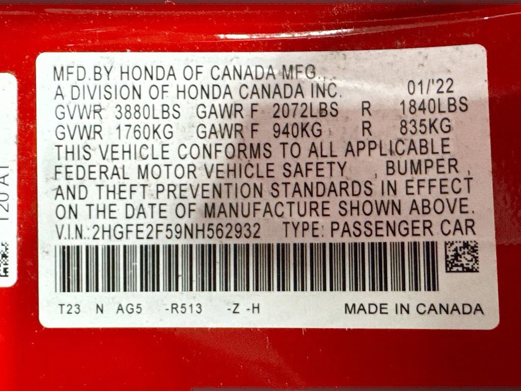 Used 2022 Honda Civic Sport image 15