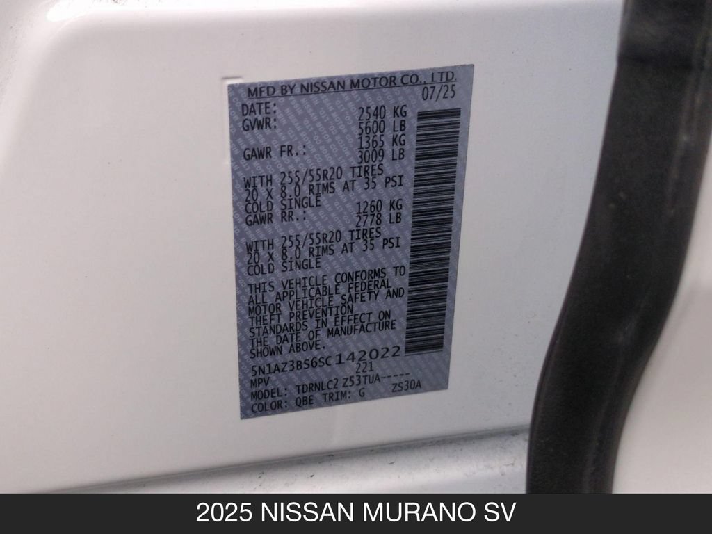 Used 2025 Nissan Murano SV AWD/4WD image 26