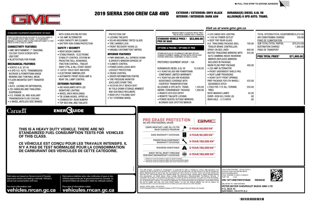 Used 2019 GMC Sierra 2500 4x4 Crew Cab image 9