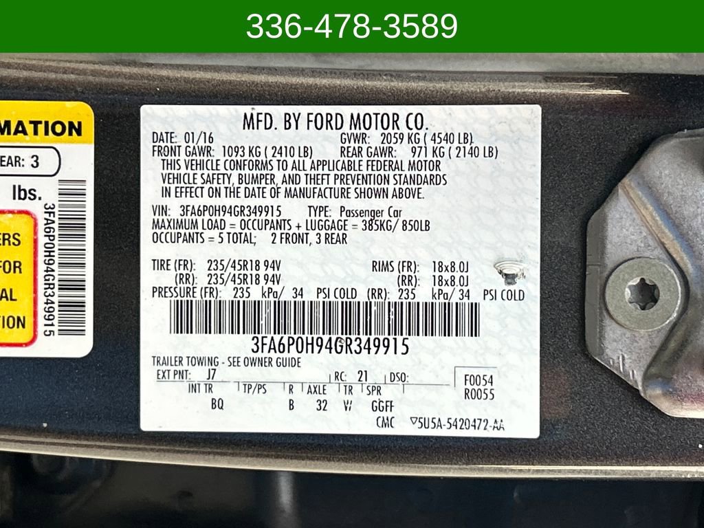 Used 2016 Ford Fusion SE w/ Equipment Group 202A image 24