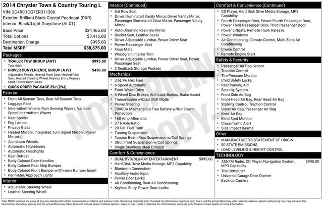 Used 2014 Chrysler Town & Country Touring-L w/ Trailer Tow Group FWD image 10