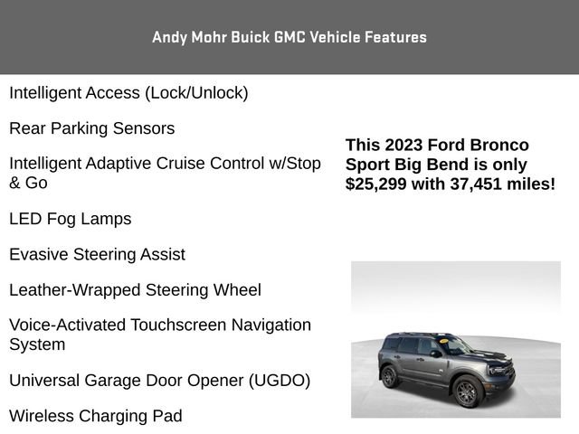 Used 2023 Ford Bronco Sport Big Bend w/ Convenience Package AWD/4WD image 16