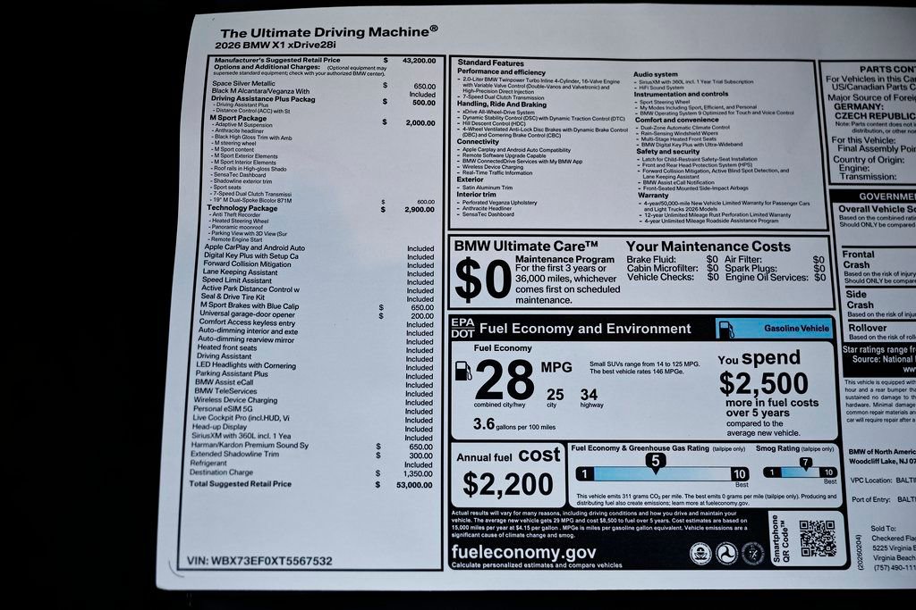 New 2026 BMW X1 xDrive28i w/ Technology Package image 24