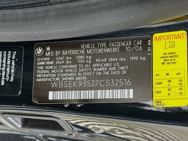 Used 2007 BMW M6 Convertible RWD image 37