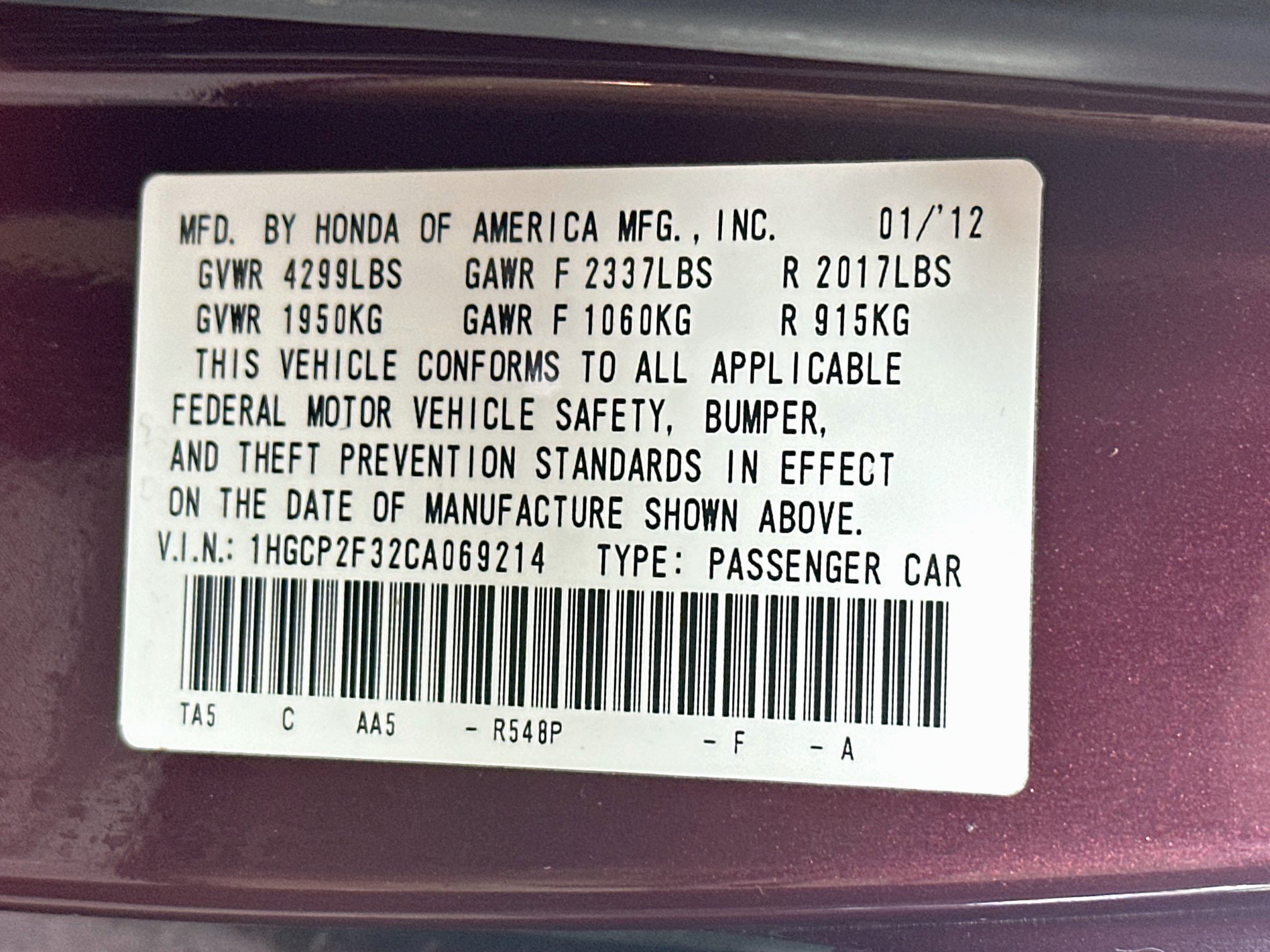 Used 2012 Honda Accord LX image 28