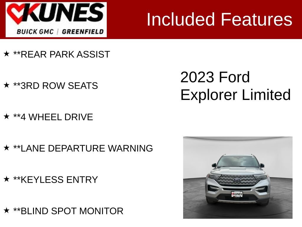 Used 2023 Ford Explorer Limited AWD/4WD image 3