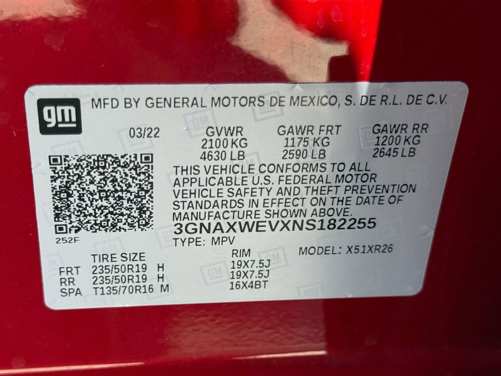 Used 2022 Chevrolet Equinox RS w/ RS Leather Package image 29