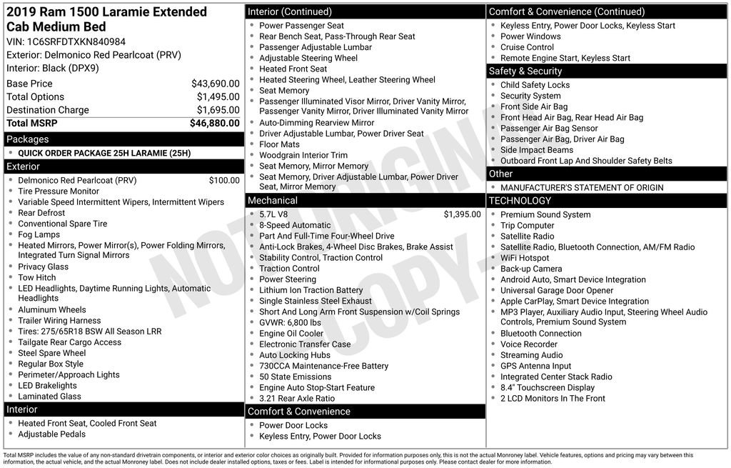 Used 2019 RAM 1500 Laramie AWD/4WD image 4
