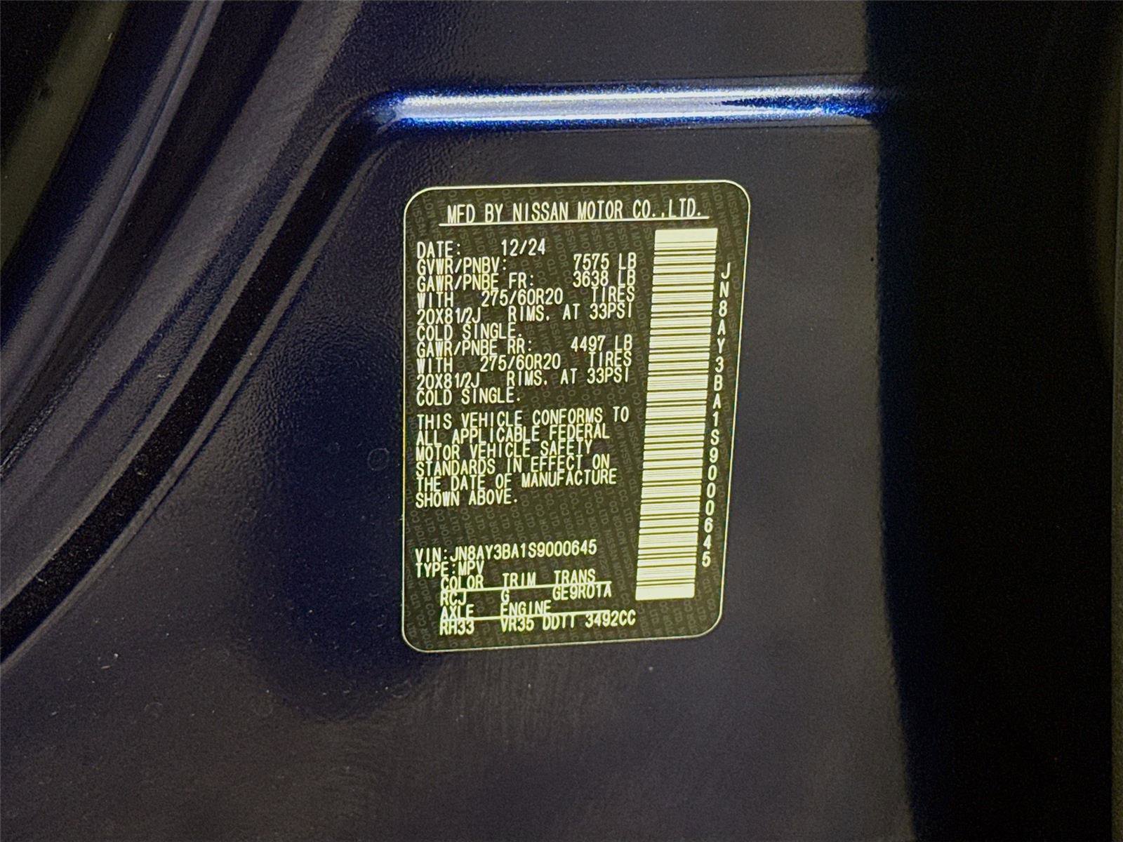 Used 2025 Nissan Armada SL w/ Captain's Chari Seat Package image 41