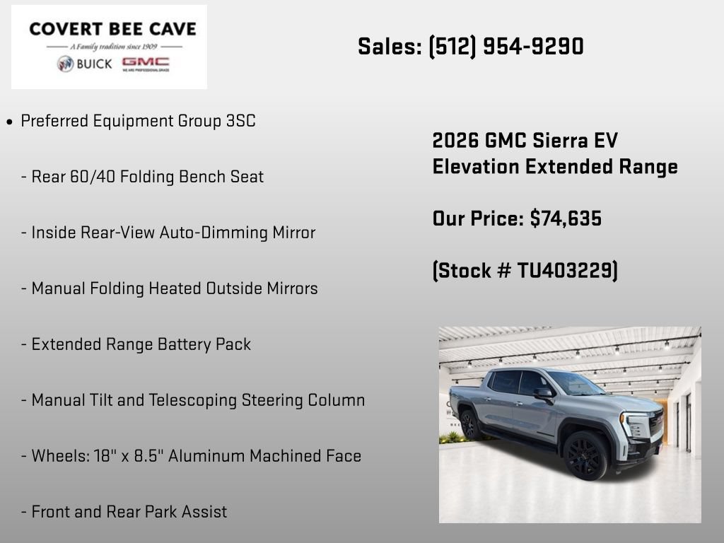 New 2026 GMC Sierra EV Elevation w/ Premium Package AWD/4WD image 7