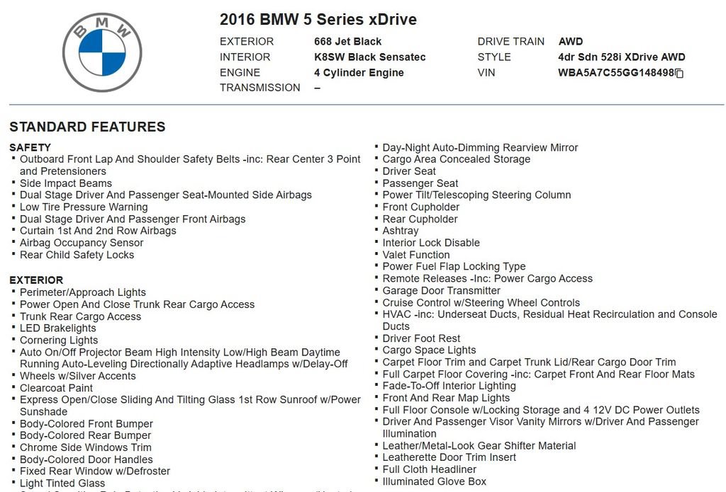 Used 2016 BMW 528i xDrive Sedan AWD/4WD image 18