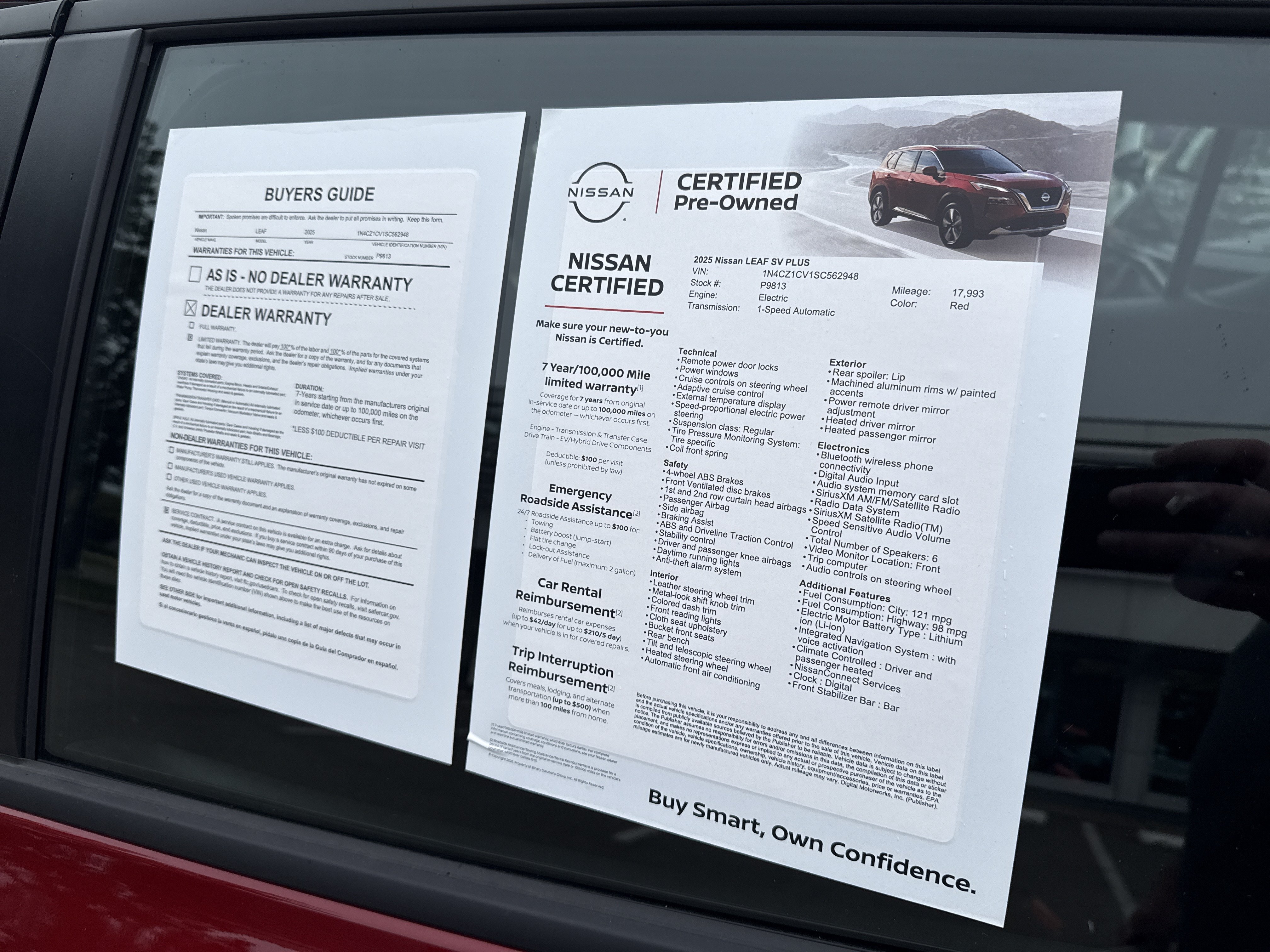 Certified 2025 Nissan Leaf SV Plus FWD image 12