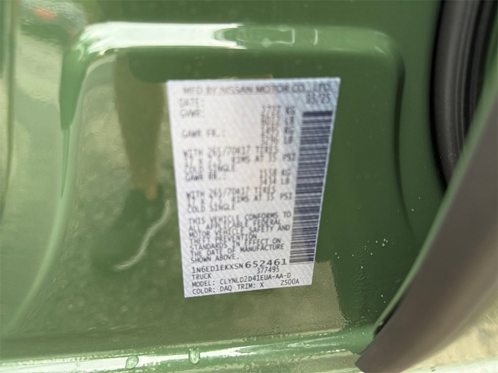 New 2025 Nissan Frontier PRO-4X w/ Interior Protection Package image 31