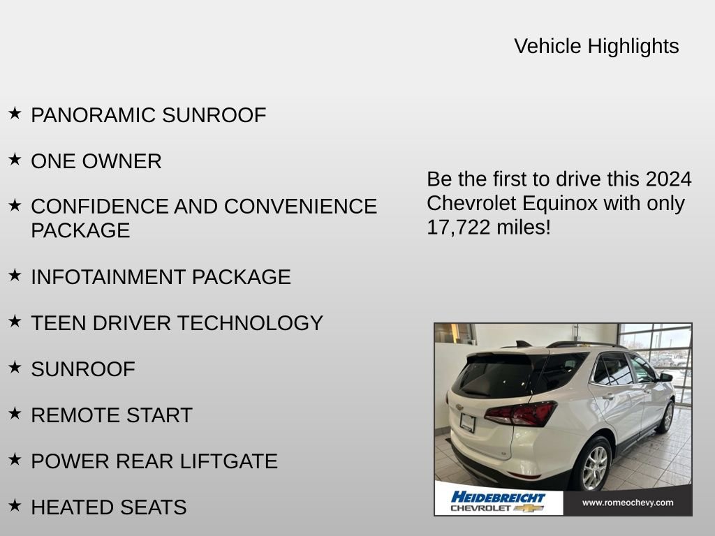 Used 2024 Chevrolet Equinox LT w/ LPO, Floor Liner Package image 7