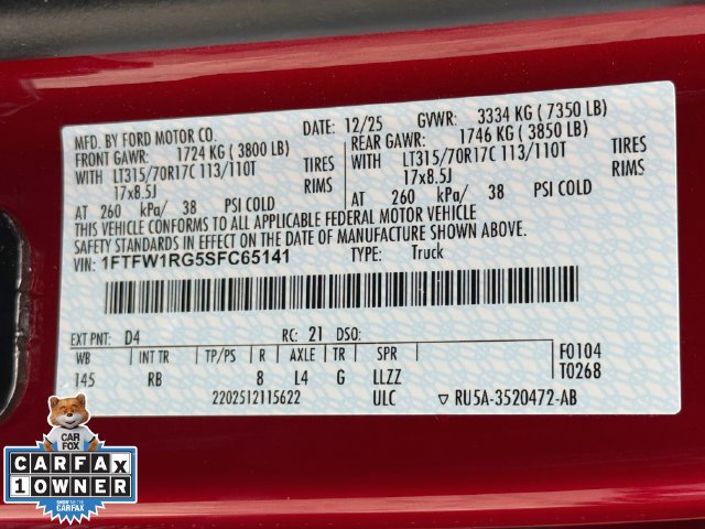 Certified 2025 Ford F150 Raptor AWD/4WD image 45
