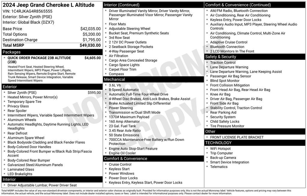 Used 2024 Jeep Grand Cherokee L Laredo image 6