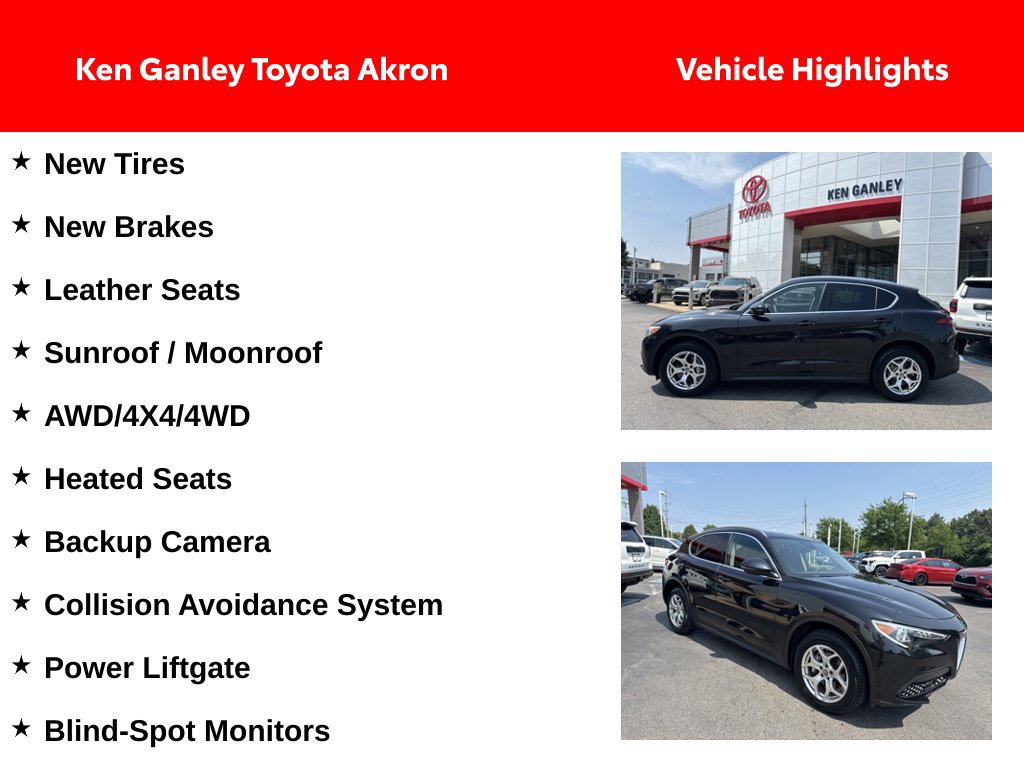 Used 2021 Alfa Romeo Stelvio Sprint w/ Sun & Sound Package AWD/4WD image 2