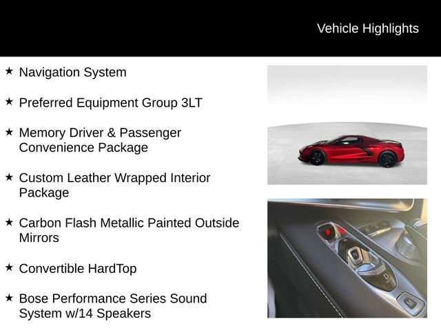 Certified 2025 Chevrolet Corvette Stingray Premium Conv w/ 3LT image 3